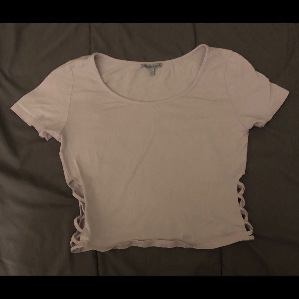 Charlotte Russe crop top light pink small